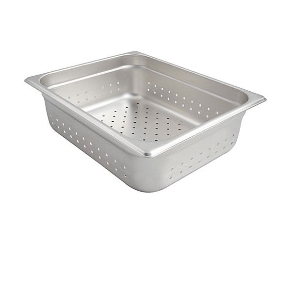 Pan, Steam , Half, 4"D, Perf, Ss